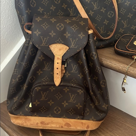 Louis Vuitton backpack montsouris LV monogram bag mm vintage designer backpack - Picture 9 of 17
